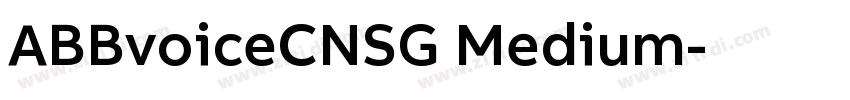 ABBvoiceCNSG Medium字体转换